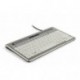 Bakker Elkhuizen S-board 840 Design Teclado alemán/suizo USB, Plata y Blanco