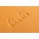 Cuaderno Rhodia 118258C, microperforado, con goma elástica, 90 g, 7,5 x 12 cm, 96 hojas, color naranja A5