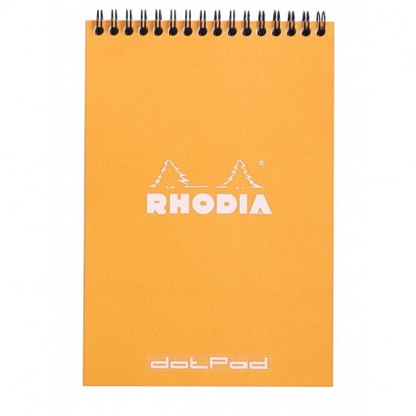 Rhodia Classic - Cuaderno con espiral, Dot - Formato A5 14.8 x 21 cm , Naranja