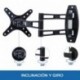 14"-27" Inclinable Giratorio Brazo en Voladizo, Leaptek Soporte TV Pared Articulado para televisores monitores de pantalla pl