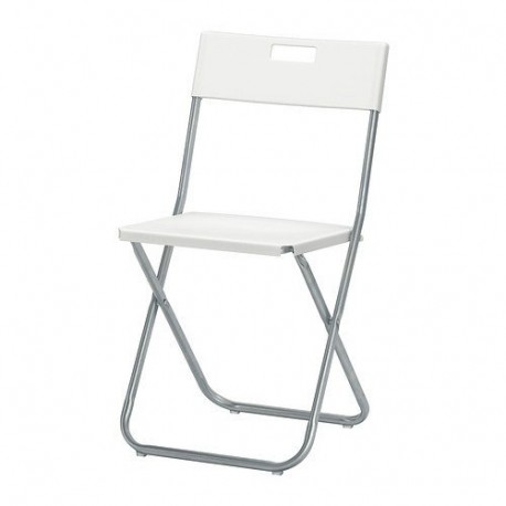 Ikea GUNDE - Silla Plegable, Blanco