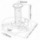 Pronomic FPRM-1 WT soporte techo para casa & negocio para proyectores/Beamer, blanco