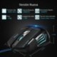 ZELOTES Ratón Gaming con Cable Profesional USB 5500 DPI con 5 Colores Ajustable RGB y 7 Botón Compatible con Windows 7, 8, 10
