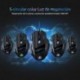 ZELOTES Ratón Gaming con Cable Profesional USB 5500 DPI con 5 Colores Ajustable RGB y 7 Botón Compatible con Windows 7, 8, 10