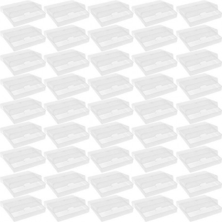 50 x nueva ATC claro caja de almacenaje plástica jugando caso tarjetero cajas 3 casos jauría SET OF 50