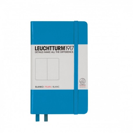 Leuchtturm Pocket - Cuaderno liso A6, azul