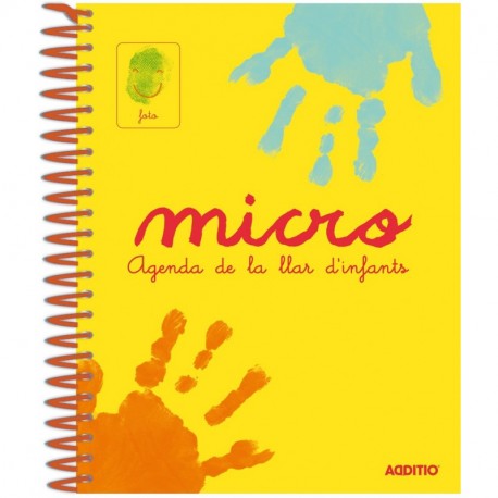 Additio A101 - Agenda Micro para escuela infantil catalán , 0 a 3 años, color amarillo