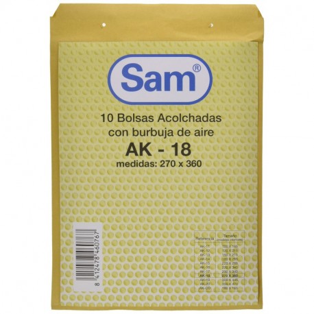 SAM 18 - Bolsa de burbujas, 10 unidades