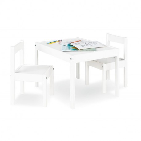 Pinolino Sina - Juego de mesa y 2 sillas infantiles parcialmente macizo, mesa de 64 x 50 x 46 cm, sillas de 28 x 30 x 51 cm,