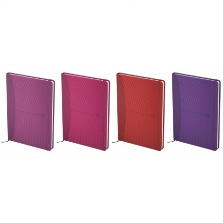 Oxford Business journal 400045814 - Pack de 5 cuadernos cosidos de tapa extradura forrada con goma, A5, multicolor