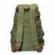 DRF Mochila Casual Unisex de Lona Bolso Escolar para Portátil hasta 16 BG04 Verde 