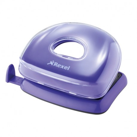 Rexel JOY - Perforadora de papel de 2 agujeros, color púrpura
