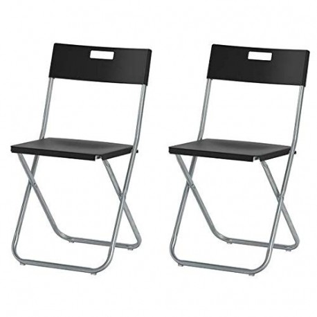 Ikea Gunde – Silla plegable, color negro