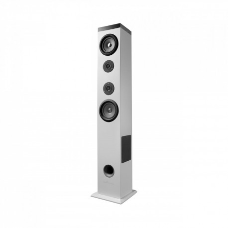 Energy Sistem Tower 5 - Sistema de sonido Bluetooth 60 W, Touch panel, USB/SD y FM color blanco