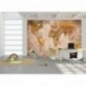 GREAT ART Foto Mural Vintage Mapa Mundial- Tapiz Decoración paises y continentes. Póster del mundo 336 x 238 cm 