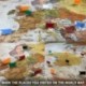 GREAT ART Foto Mural Vintage Mapa Mundial- Tapiz Decoración paises y continentes. Póster del mundo 336 x 238 cm 