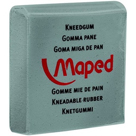 Maped m010450 – Goma de borrar con protección pantalla para amasar, Gris