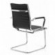 hjh OFFICE 660942 VEMONA V Silla de confidente, piel sintética negro cromado