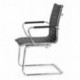 hjh OFFICE 660942 VEMONA V Silla de confidente, piel sintética negro cromado