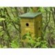 dobar 22157e - Caja Decorativa para Nido de pájaros Madera de Pino, Madera Maciza , para jardín, balcón, 3 Orificios de Entr