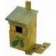dobar 22157e - Caja Decorativa para Nido de pájaros Madera de Pino, Madera Maciza , para jardín, balcón, 3 Orificios de Entr
