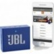 JBL Go - Altavoz Portátil para Smartphones, Tablets y Dispositivos MP3 3 W, Bluetooth, Recargable, AUX, 5 Horas , Color Azul