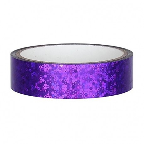 Glitter Decoración cinta adhesiva 25 mm x 30 m para Hula Hoop, morado