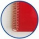 Europeanbook-1 espiral, tapa extradura, A4+, 1 línea horizontal, rojo