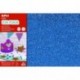 APLI Kids - Bolsa goma EVA purpurina azul, 400x600x2mm 3 hojas