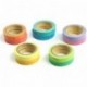 Qpower, Washi Rainbow, 10 X Decorativo de Washi Tape Arco Iris Rollos de Papel Para Manualidades Diy