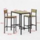 SoBuy Juegos de Muebles Altas, Mesa de Cafetería, 3 Piezas Set de Balcón, Set de Bar, OGT03, ES