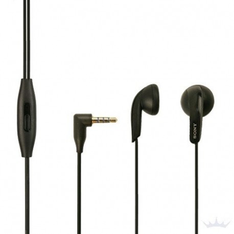 Original Sony auriculares MH-410C para Sony Xperia E1 color en color negro con botón contestar a una llamada en-de internos t