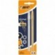 BIC Cristal Celebrate - Pack de 2 bolígrafos, colores oro y plata