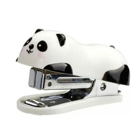 Stonges Lindo Panda Mini Grapadora de escritorio y engrapadora de mano Grapadora de oficina / casa 6 * 2.5CM 
