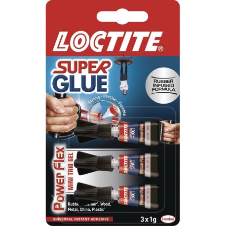 Potencia Loctite Flex Mini Trio pegamento ESTUPENDO Gel - 3 x 1 G