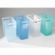InterDesign Una Papelera de reciclaje con asas, cubo de basura de plástico, papelera de oficina, cocina o baño, blanco mate
