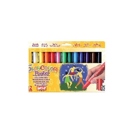 Pack 12 Tempera solida pocket 5 gr colores surtidos 4 unidades 