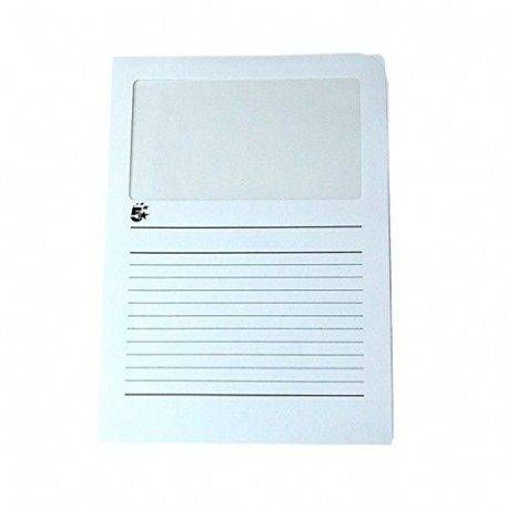 Isy 422714 - Pack de 50 subcarpetas, con ventana, color blanco
