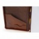 ASHWOOD - Carpeta portadocumentos cremallera, anillas, múltiples bolsillos, tamaño A4 - Cuero - Castaño Marrón