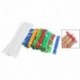 SODIAL R 50 piezas de Fasteners Coloridos de plastico Con dos piezas de papel de documento para oficina de la escuela