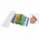 TOOGOO R 50 piezas de Fasteners Coloridos de plastico Con dos piezas de papel de documento para oficina de la escuela