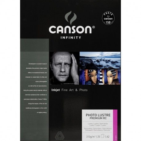 Canson Infinity Photo Lustre Premium RC 310 g/m2 - Papel fotográfico, caja 25 hojas, A2-42 x 59,4 cm