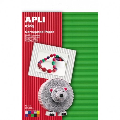 Apli 946042 - Pack de 10 hojas de papel corrugado, A4