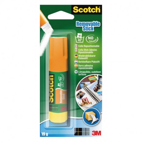 3M Scotch 36319C12 - Barra adhesiva repocionable, transparente