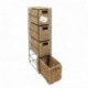 woodluv Junco Marino de la Torre de Mueble para 4-cajones