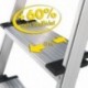 Hailo 8040-401 Escalera de Tijera Aluminio 4 peldaños 