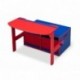 Delta Children 3 En 1 - Banco de almacenamiento y escritorio, unisex, color rojo y azul