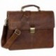 STILORD clásico maletín de piel para hombres business bag Vintage Piel auténtico de color marrón