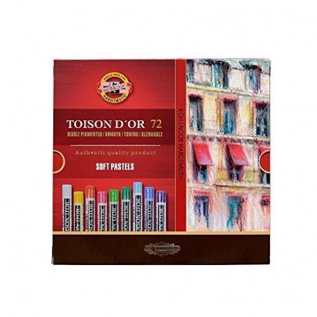 Pinturas pastel suaves KOH-I-NOOR TOISON DOR 72 unidades 