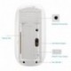 Tonor Super delgado Bluetooth 3.0 ratón óptico inalámbrico portátil 800/1200/1600 DPI, Blanco